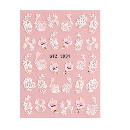 Removable Embossed Nail Sticker Fashion Decorative Art Decoration