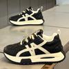 Men's Fashion Chunky Sole Sneakers Cross-Strap Casual Outdoor Comfortable Shoes