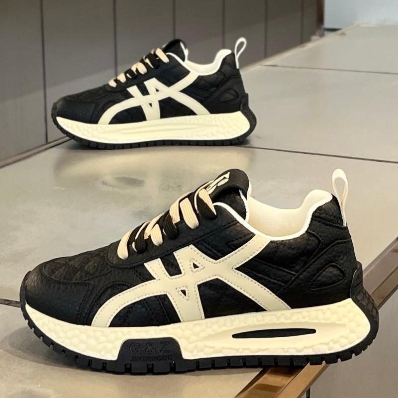 Men's Fashion Chunky Sole Sneakers Cross-Strap Casual Outdoor Comfortable Shoes