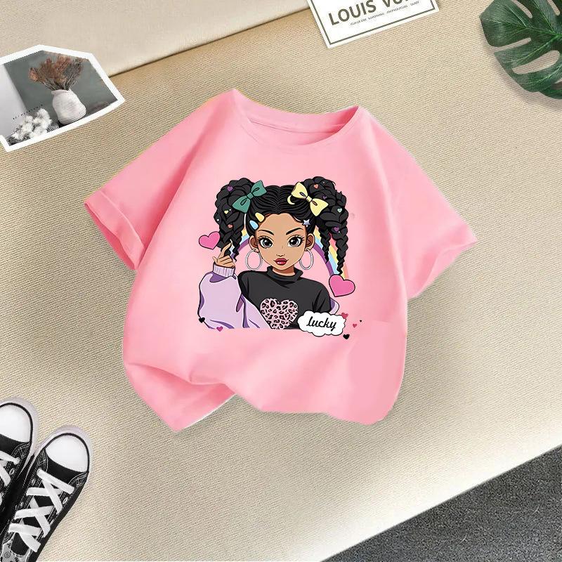 Children T-shirt Kid T Shirt 2-13Y Cool Girl Printed Kids 100% Cotton Clothes Tshirt Tops Tee
