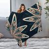 Vibrant Abstract Geometric Pattern Fleece Blanket Multi Colored Swirl Design Throw Soft Warm Cozy Bed Blanket