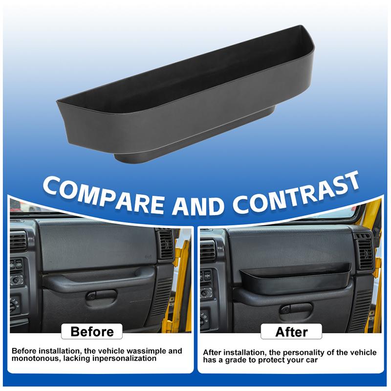 Úložný box loketní opěrky spolujezdce do auta Organizér Kontejner Pro Jeep Wrangler TJ 1997-2006 Interiérové Úložné Uklízecí Příslušenství