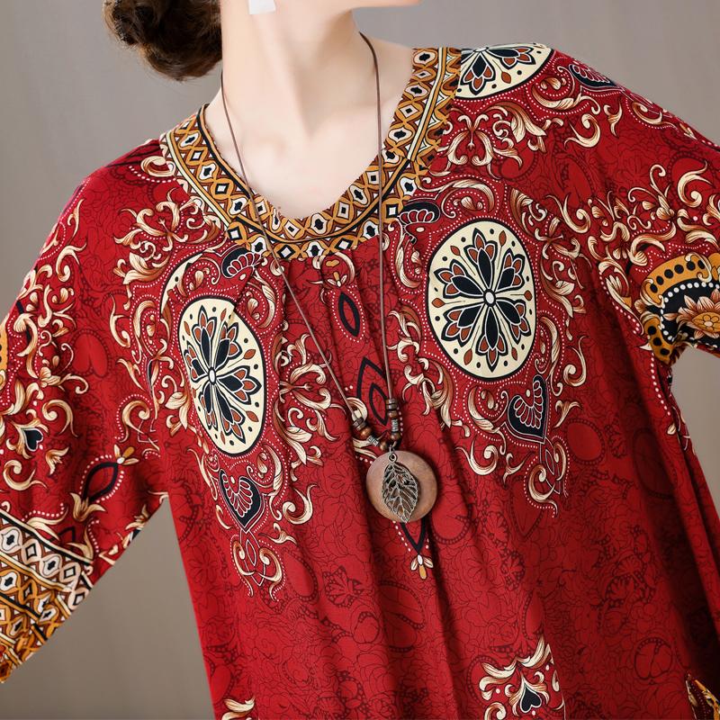 Plus Size Elegant Long Dresses for Women Clothes Loose Short Sleeve Vintage Summer Dress