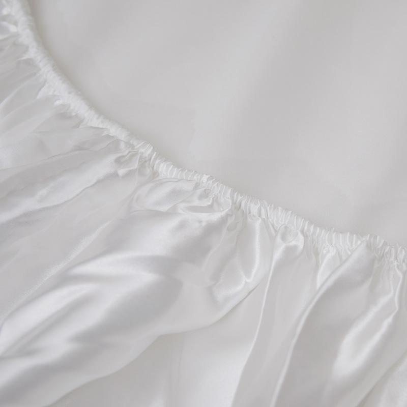Custom Satin Washed Silk Fitted Bed Sheet & Pillowcase Set