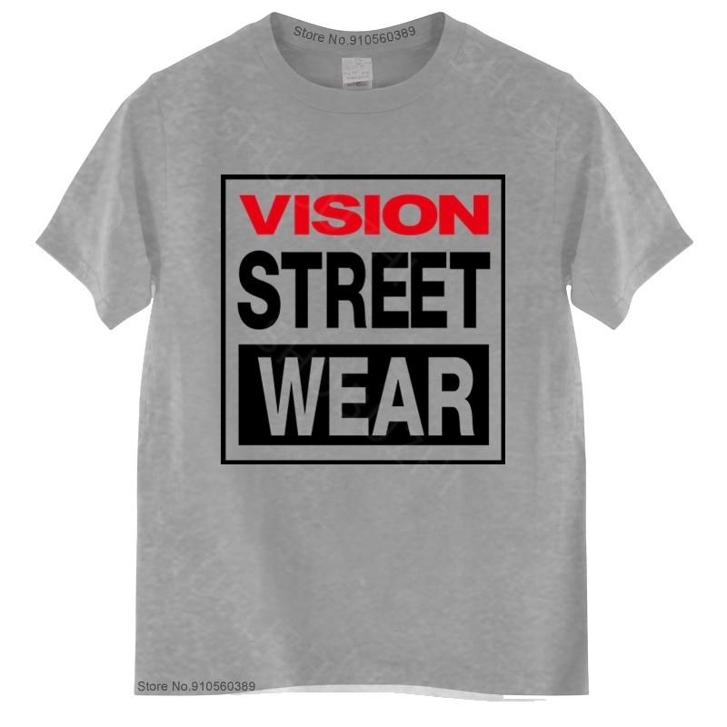

Vintage Skate TShirt Vision Wear Tee Shirts retro Men cotton teeshirt summer fashion Brand Top Tees Drop Shipping 4XL