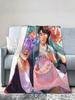 Kpop Demom Hunters Flannel Blanket Winter Soft Durable Throw Blanket For Students Living Room Bedspread Bed Cover