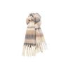 New Contrasting Color Striped Mohair Scarf Women's Autumn and Winter Thickened Warm Student Versatile Fringed Scarf