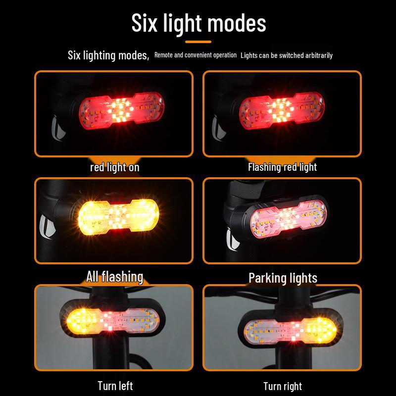 Multifunctional USB Rechargeable Bicycle Turn Signal & Horn Taillight