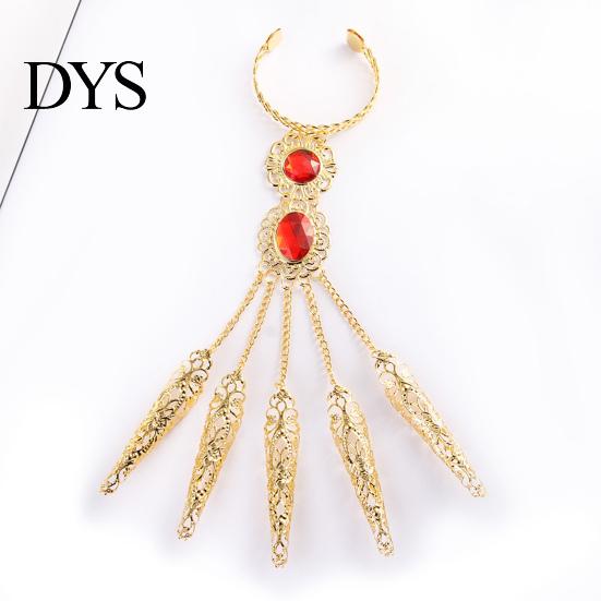 Finger Bracelet Golden 5 Long Nails Ethnic Belly Girls Dance Props Indian Thai Female Bangle Stage Performance Women