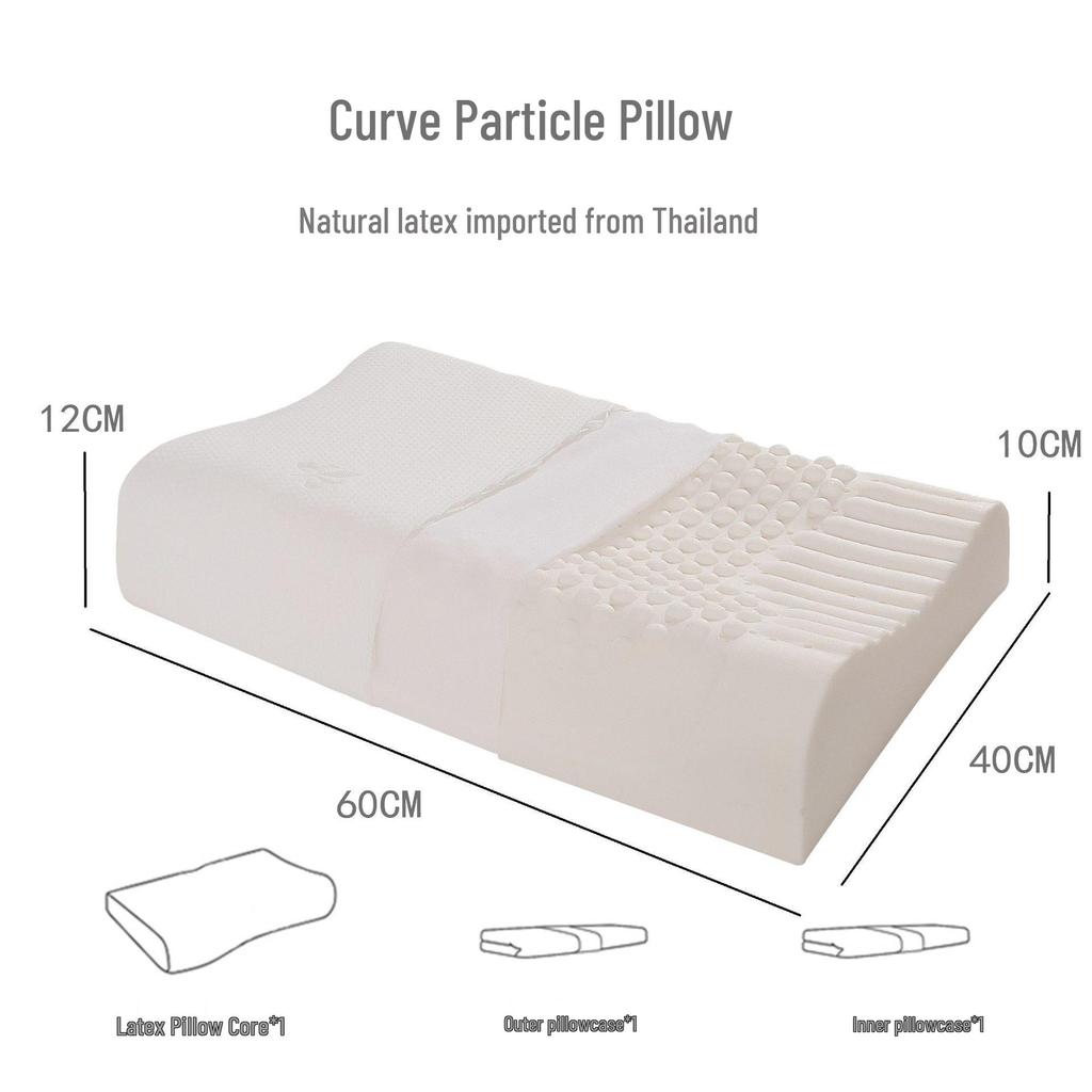 Thai Natural Latex Neck Support Pillow for Home & Student Use