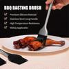 Silicone Basting Brush with Stainless Steel Handle for BBQ Grill Cooking Heat Resistant Pastry Tool Long Baking Brush for Sauce Application