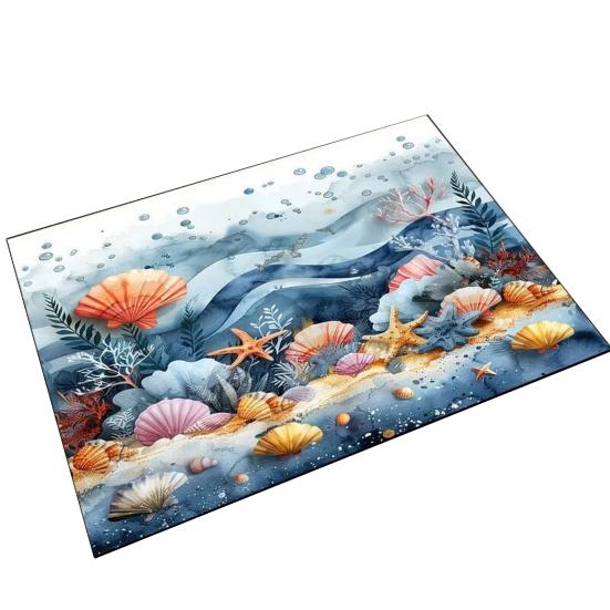 Golvmatta Halkfri Badrumsmatta med Grov Yta Gummiprickar på Baksidan Mjuk Beröring Diatomitlera Snabbtorkande Dräneringshål Badrumsmatta