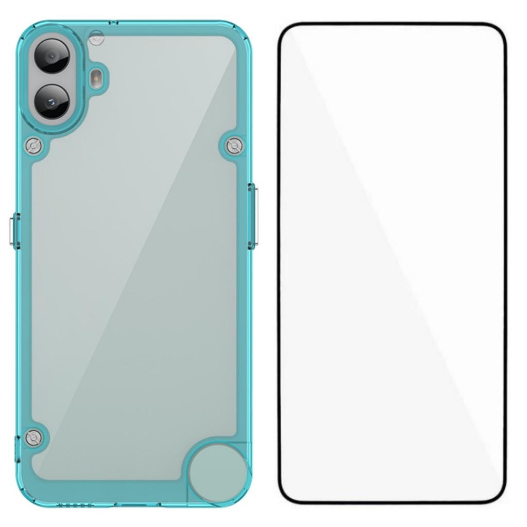 Pro Nothing CMF Phone 1 Pouzdro na telefon WANLONFENG Série XC TPU Akrylový kryt s tvrzeným sklem (Velký otvor pro objektiv)