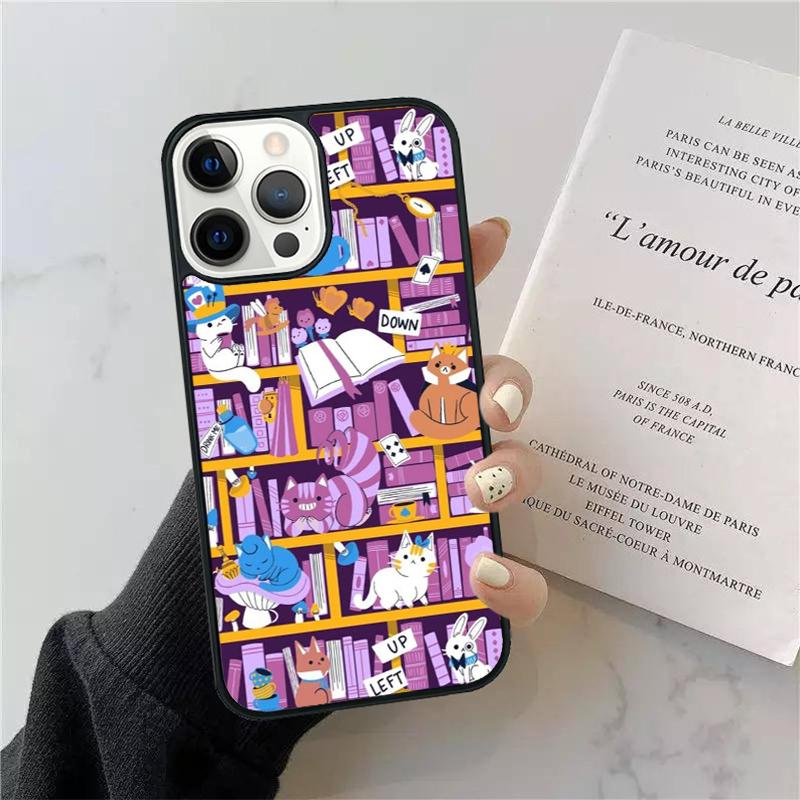 Library In Wonderland Phone Case Cover For iPhone 17 Air 15 13 Pro Max 16 14 Plus 11 12 Apple max