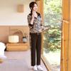 Spring 2025 Floral Hooded Jacket & Pants Set for Middle-Aged and Elderly Women