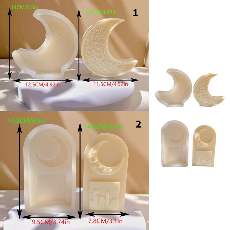 Arched Door Silicone Candle Molds Moon Shaped Silicone Candle Molds Soap Silicone Molds for Candle Soap Home Decoration