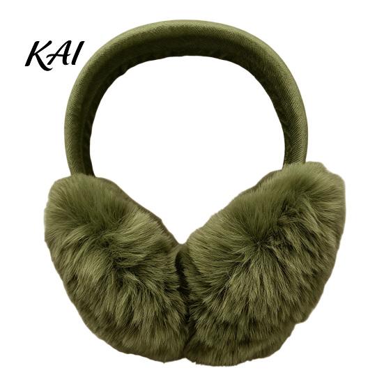 Warm Head Accessories for Winter Women's Ear Muffs, Soft Faux Rabbit Fur Warmers Adjustable Fuzzy Muffs Cycling Sports Commuting, Plush Fluffy