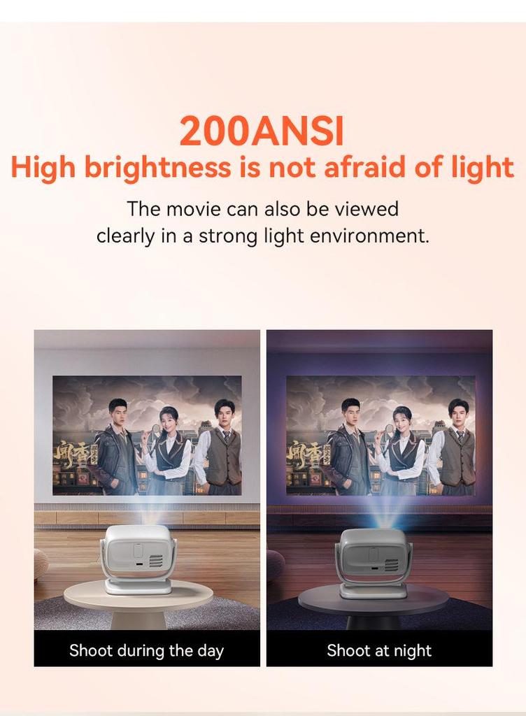 Ultra HD Portable Home Theater Projector with PTZ Functionality