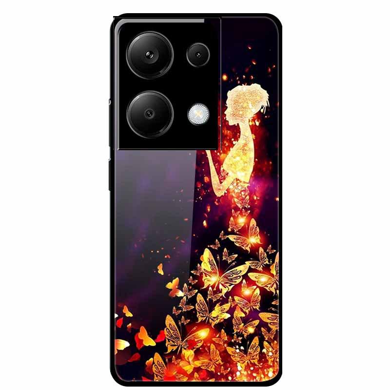 Redmi NOTE 13 PRO 4G Case with Tempered Glass & Aesthetic Color Painting