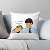 Pam To My Jim Blaue Kissenhülle Polyester Leinen Samt Kreativ Reißverschluss Dekorative Kissenhülle Bettkissenbezug