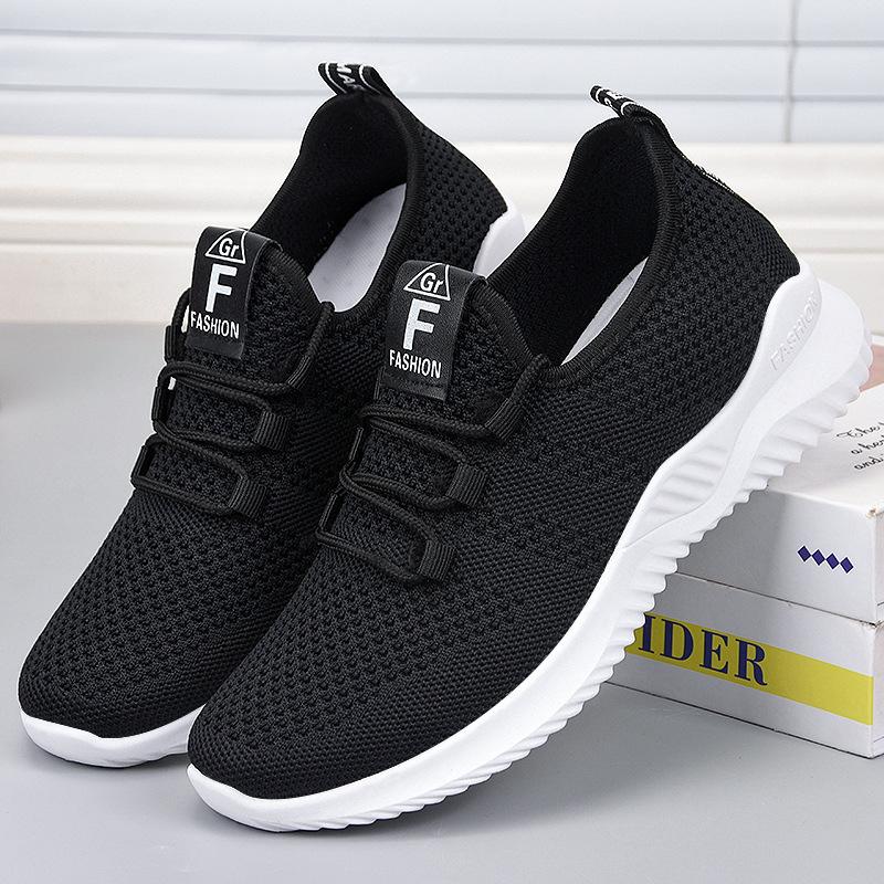 Customized shoes children's 2025 new fashion running shoes flying woven breathable women's shoes soft-soled sports shoes women's comfort