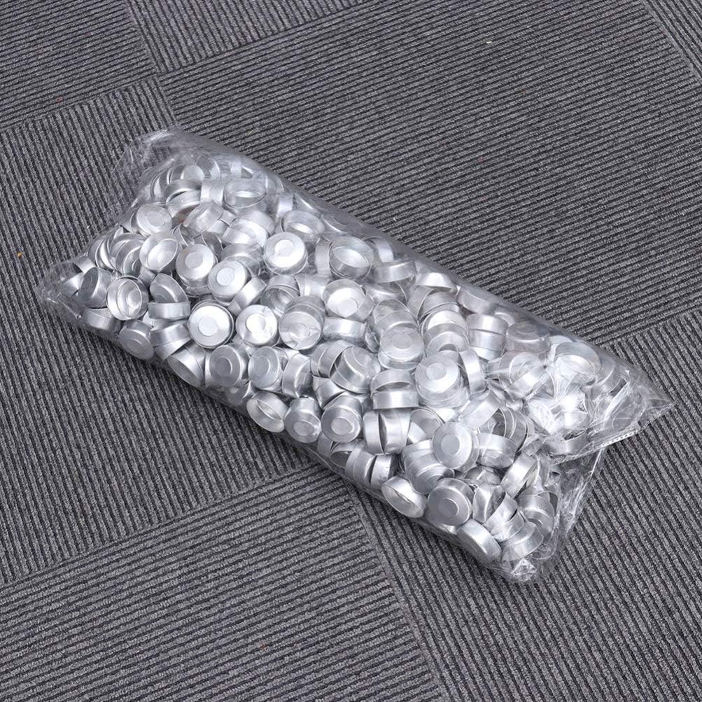 EXCEART 200pcs Aluminum Tea Light Tins for Candle Making Supplies Empty Case for DIY Scented Candles Lightweight for Crafts Silver