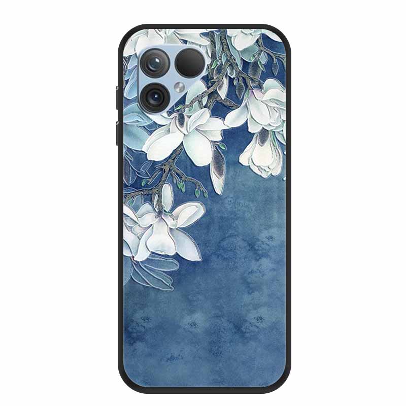 Чехол для Fairphone 5 3D тиснение цветок Черный силикон Мягкий чехол Чехол для Fairphone 5 Fairphone5 Милый кот 3D тиснение Fairphone 5