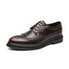Classic Brogues Men Evening Dresses Oxford Shoes for Men Leather Formal Footwear Mens Glossy Retro Shoes Luxury Upscale Flats