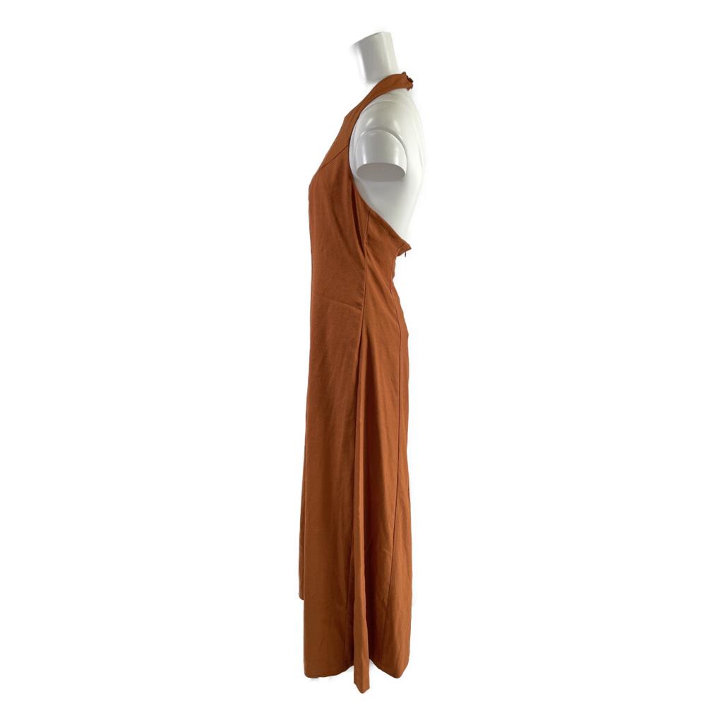 CLANE 25AW Orange 19112-5002 HALTER LONG ONE PIECE dress 1 OrangeUsed