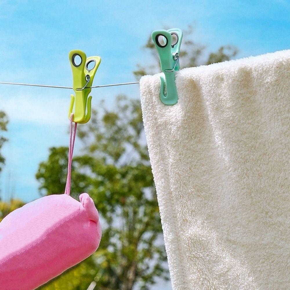 24PCS Heavy-Duty Windproof Clothespins Strong Grip Clothes Clip Durable Clothes Pegs  Drying Quilts
