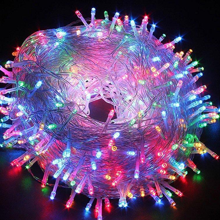 50M/100M LED String Lights Silver Wire Fairy Lights Christmas Garland For Outdoor Wedding New Year Tree Terrace Party Decoration