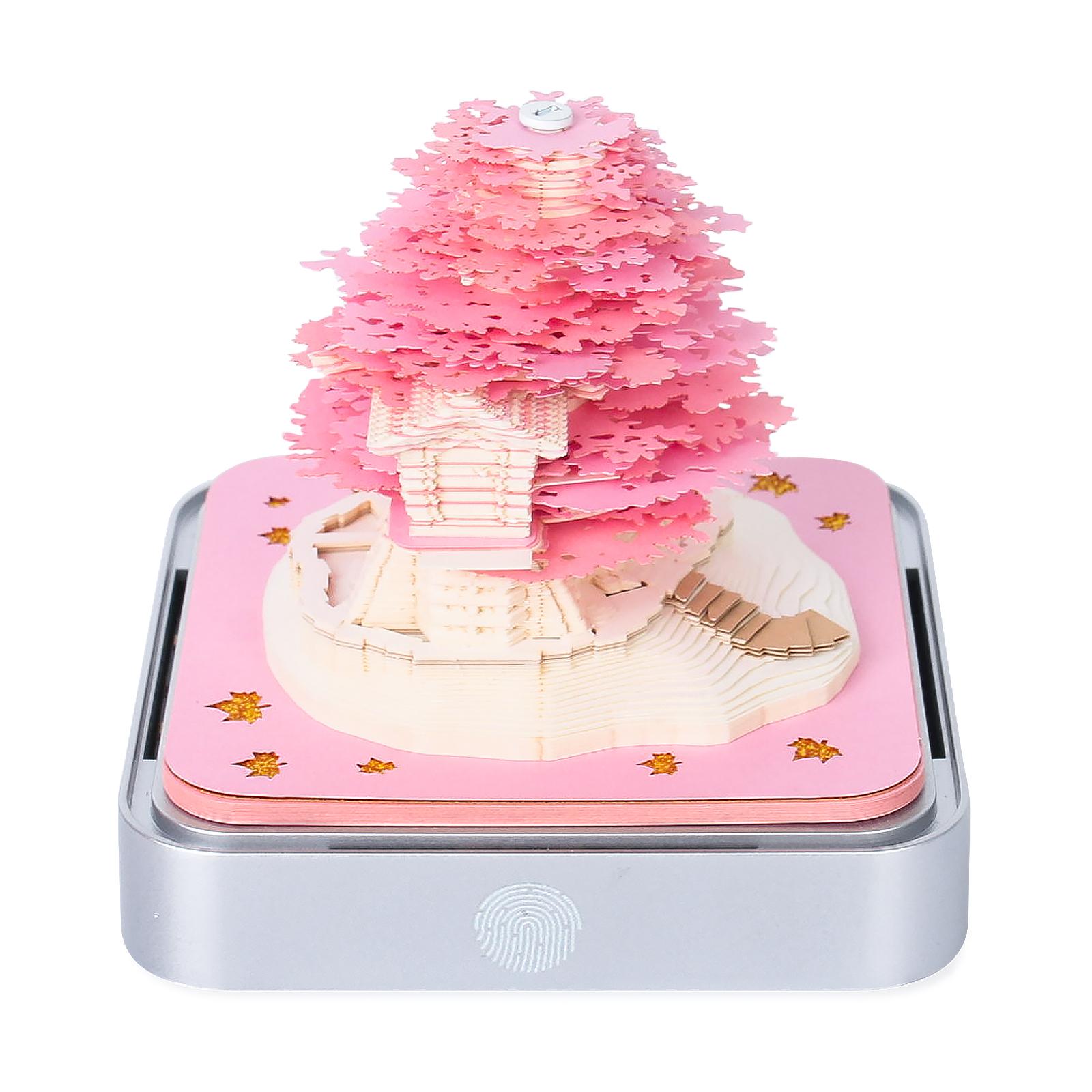 Creative Christmas Gift Weekly Calendar 2026 Paper Block 3D Treehouse Memo Pad Note Cube With Retail Gift Box (as the picture,9.8*9.8*8.5cm)
