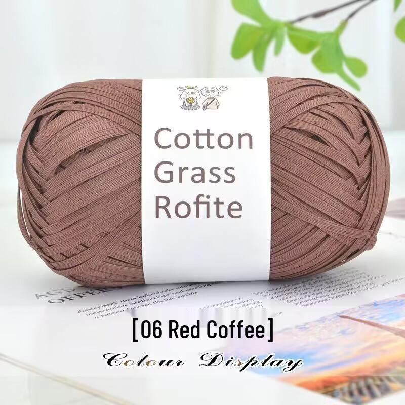 Handmade Cotton and Raffia DIY Yarn Pack for Weaving Bags & Hats