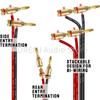 4mm Banana Plug Gold-Plated Copper Musical Cable Wire Audio Speaker Adapter Speaker Amplifier Screw Type Banana Connectors Jack