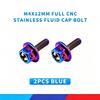 Fluid Cap Bolt M4*12mm Full CNC Stainless Steel Corrosion Resistant for CLICK NMAX MIO PCX AEROX ADV Motorbike Mods Parts