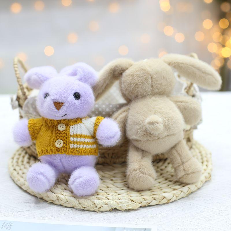 Cartoon Rabbit Doll Keychain Pendant Cute Doll School Bag Hanging Decoration Birthday Gift Plush Toy