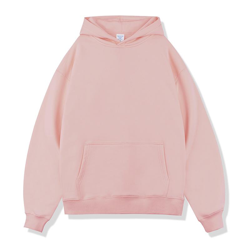 American Solid Color Velvet Hooded Sweatshirt for Men's Thick Loose Hooded Hoodie