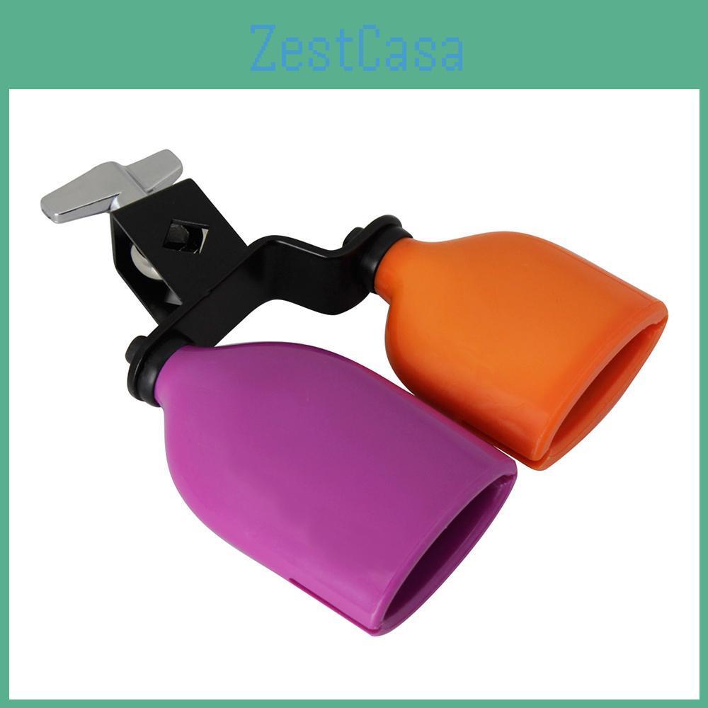 Bicolor For Set Drum Cowbell High And Low Tones Midium Size Double Mounted