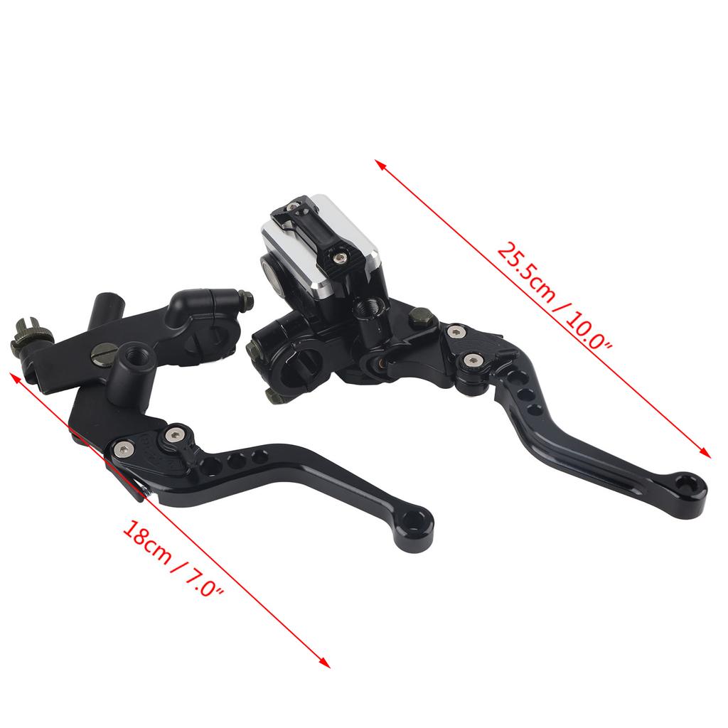 1 Pair 7/8"(22mm) Universal Motorcycle Brake Clutch Master Cylinder Reservoir Levers