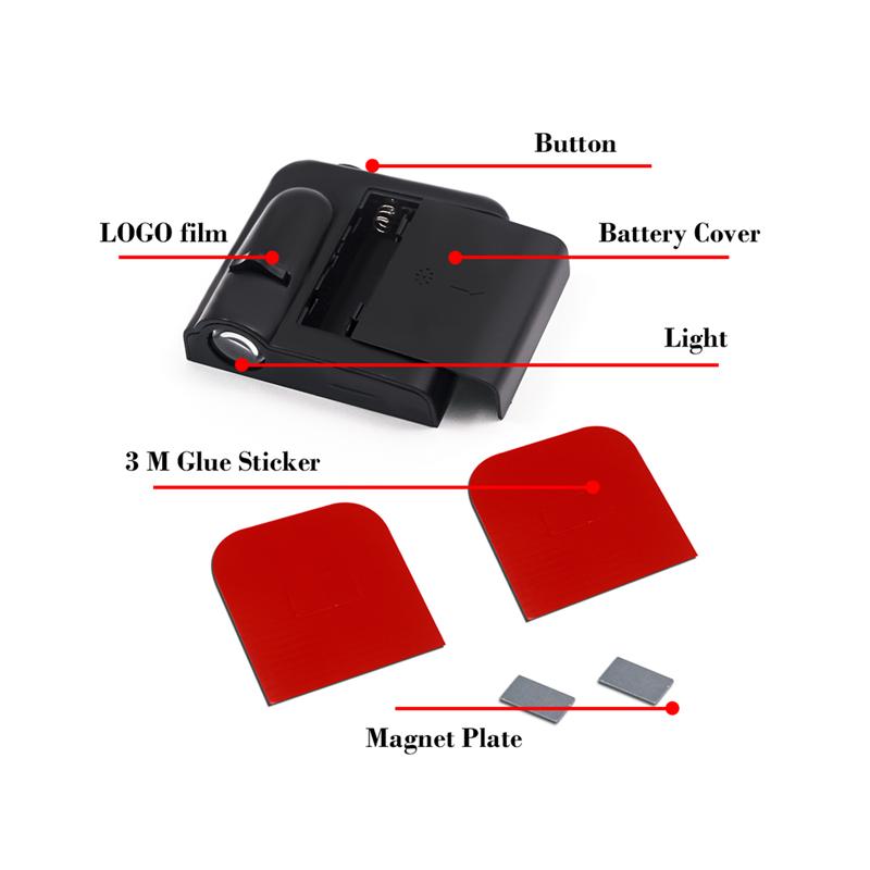 2Pcs Wireless LED Car Door Ghost Shadow Welcome Lights Projector Courtesy Lamp Accessories For Universal Vehicle Models