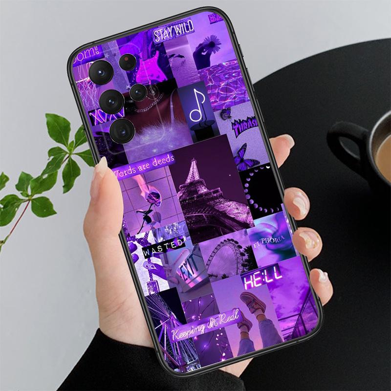 

Эстетический чехол Love Purple для телефона Samsung A52S A21S A33 A23 A13 A14 A32 A52 A53 A54 A51 A71 M51 A33 5G