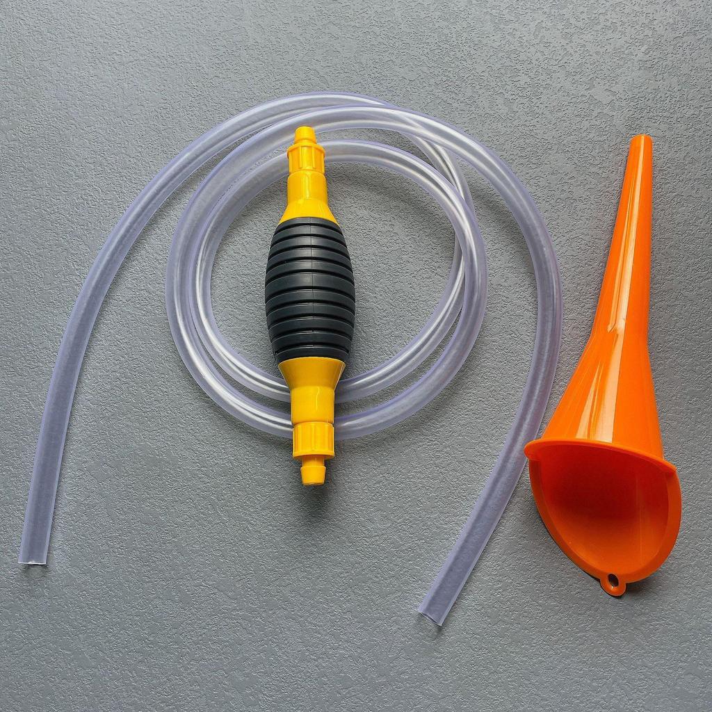 Bomba Manual de Extração de Óleo e Água com Tubo de Sucção e Funil para Emergências