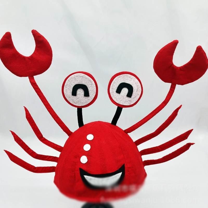 Funny Lobster Crab Hat For Kids And Adults Cute And Quirky Party Headwear For Festivals And Performances Handmade Fabric Material