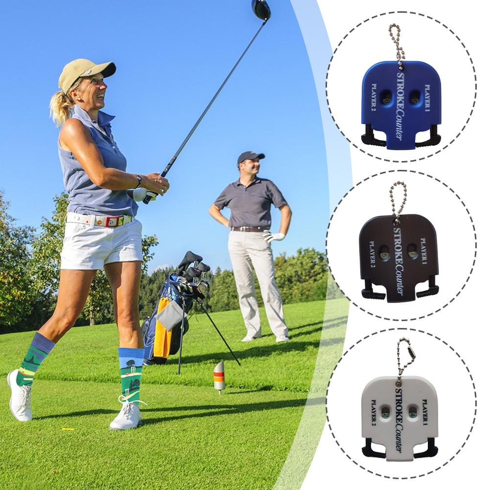 Mini Handy Golf Shot Count Stroke Putt Score Counter Two Digits Scoring Keeper With Key Chain Golf Accessorie Golf Training Aids