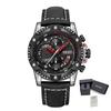 MEGIR 2130 Men Watches Luxury Brand Quartz Wristwatch Waterproof Leather Sports Watch Casual Chronograph Watches Reloj Hombre