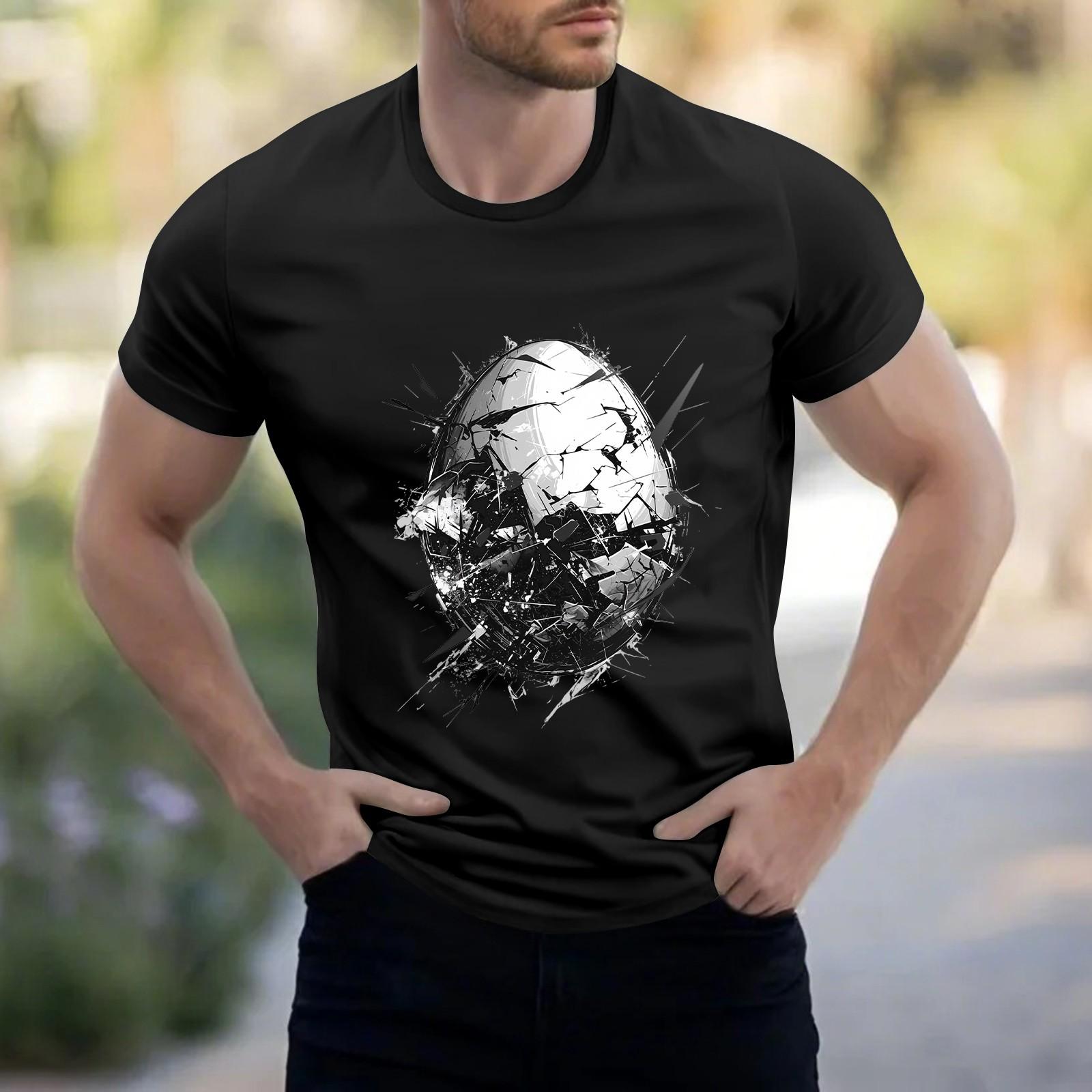 

Мужская рубашка с воротником-стойкой и коротким рукавом, свободная рубашка для отдыха и отдыха, мужская XL чёрный