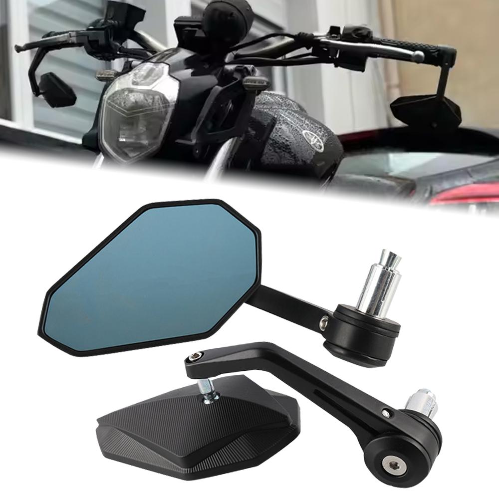2pcs Motorcycle Handlebar End Side Mirrors Aluminum Alloy 7/8inch Universal Rearview Mirrors For DUKE250 DUKE390 MT03 CB650R