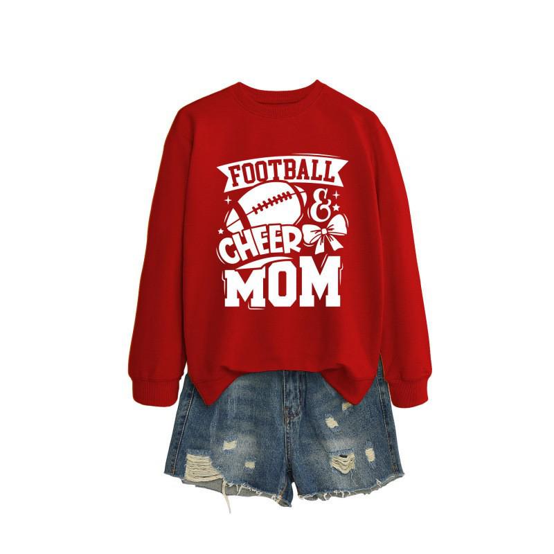 Football Cheer Mom Plus Size Loose Comfortable Hoodie