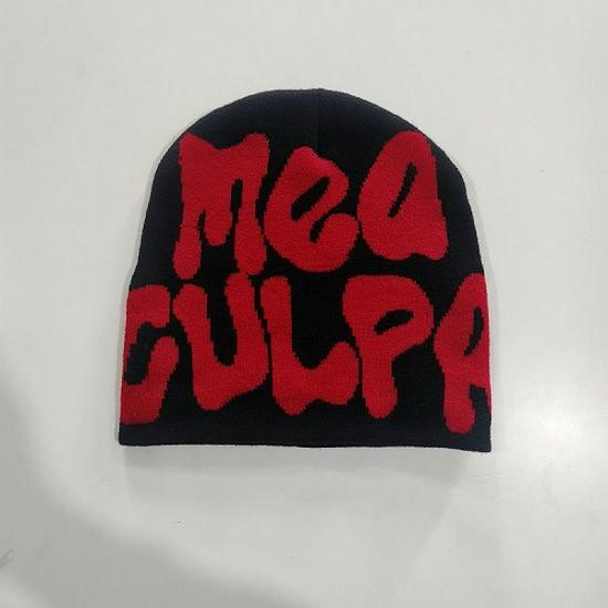 Hip Hop Trend Letter Knit Beanie - Unisex Wool Jacquard Hat