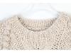 Handmade Chunky Cable Knit Wool Sweater - Heart Pattern Loose Fit